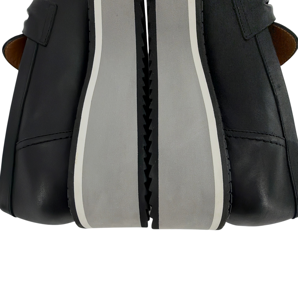 CLERGERIE Booster Leather Platform Loafers in Black 37 Robert Clergerie