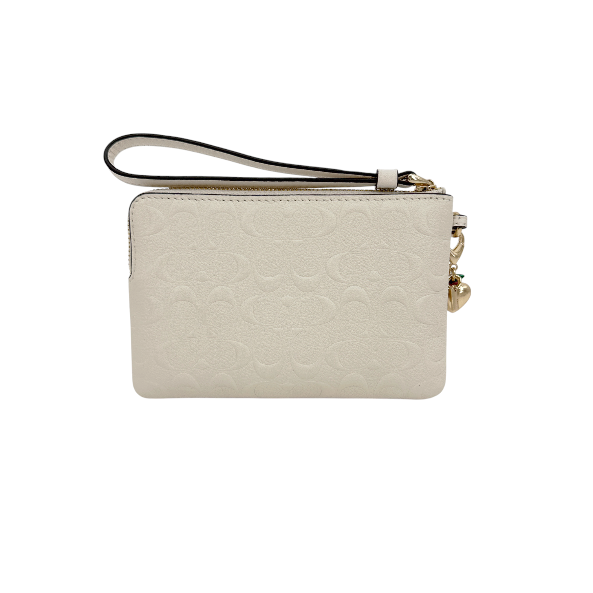 COACH Corner Zip Wristlet in Signature Leather Coach