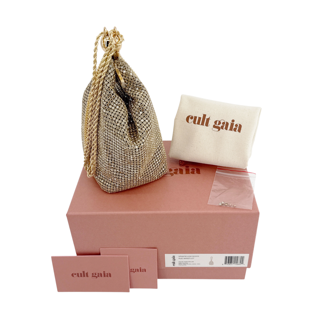 CULT GAIA Rue Wristlet Bag in Sand Dollar Cult Gaia