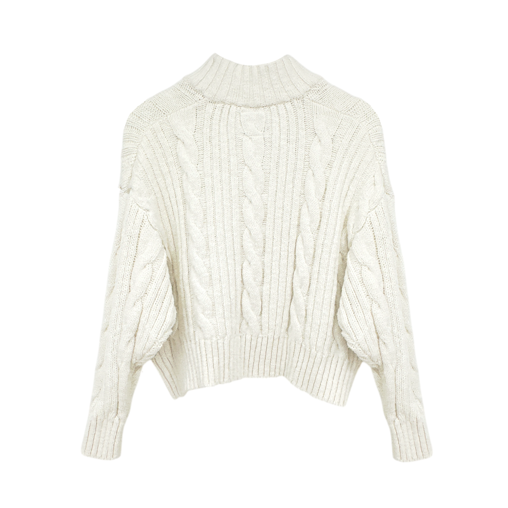 DENIMIST Split Neck Cable Sweater XXS Denimist