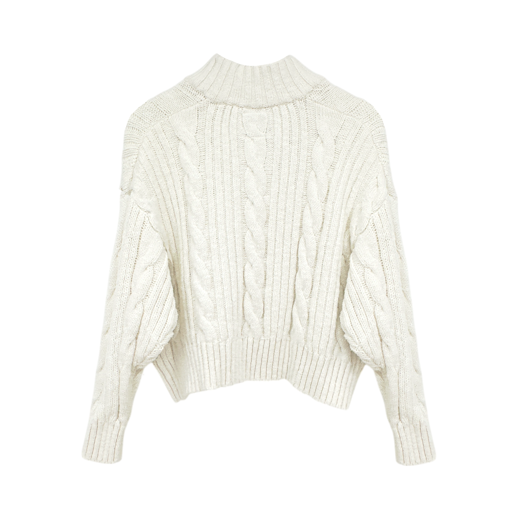 DENIMIST Split Neck Cable Sweater XXS Denimist