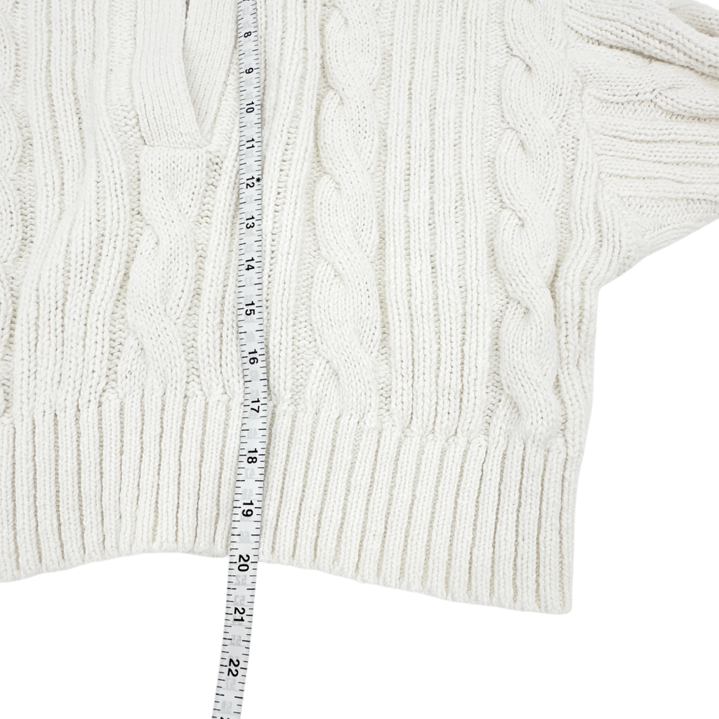 DENIMIST Split Neck Cable Sweater XXS Denimist