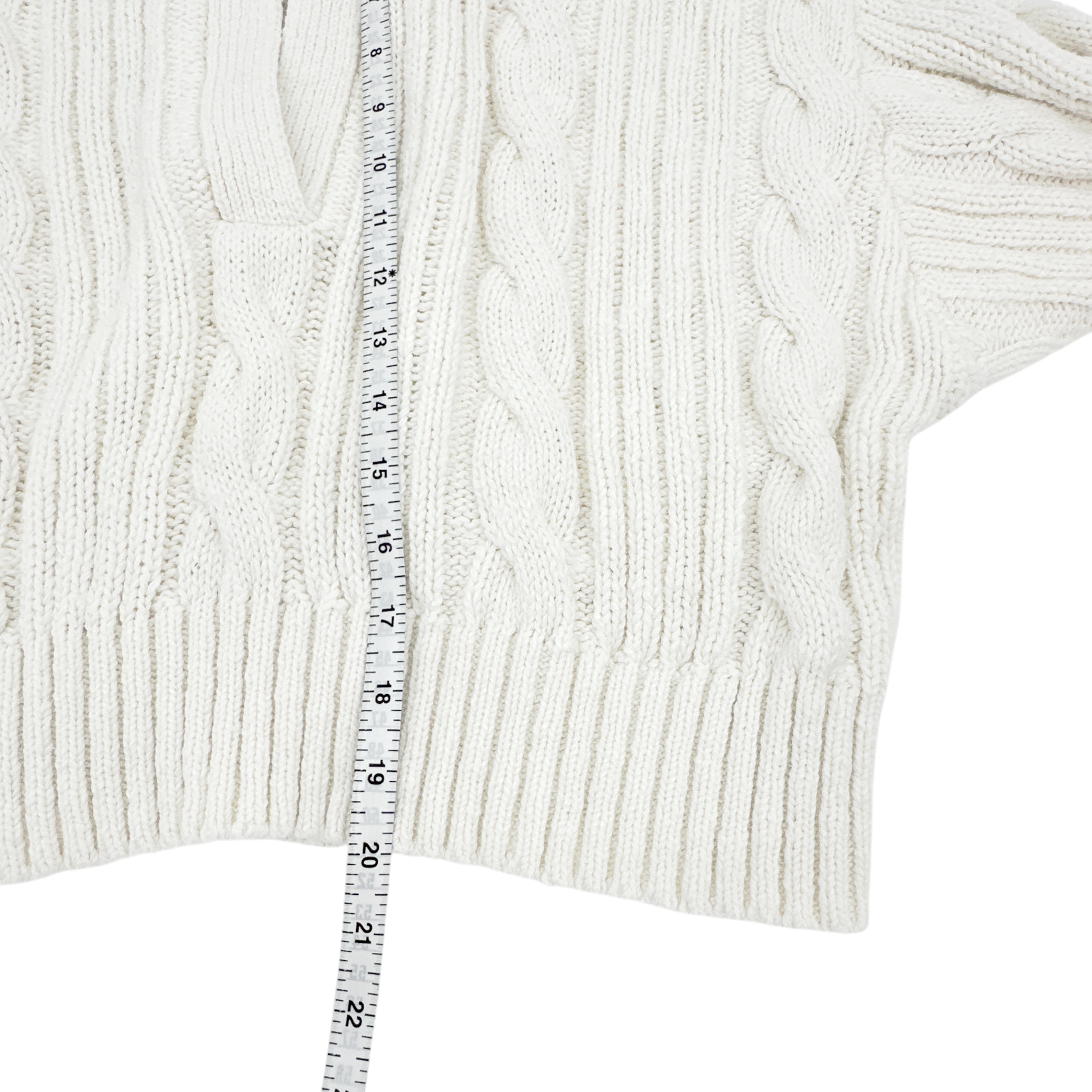 DENIMIST Split Neck Cable Sweater XXS Denimist