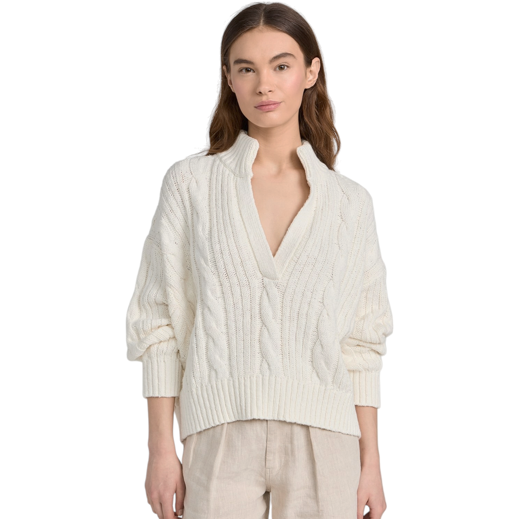 DENIMIST Split Neck Cable Sweater XXS Denimist