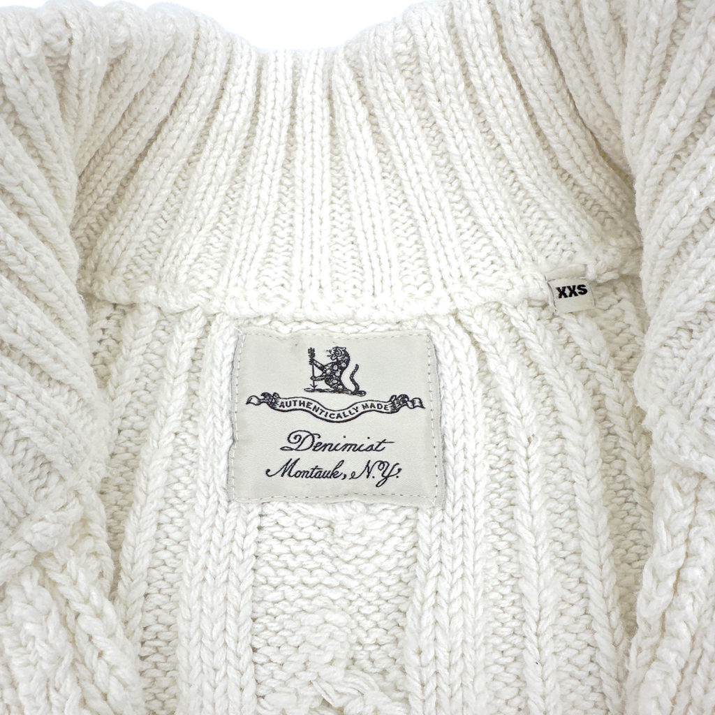 DENIMIST Split Neck Cable Sweater XXS Denimist