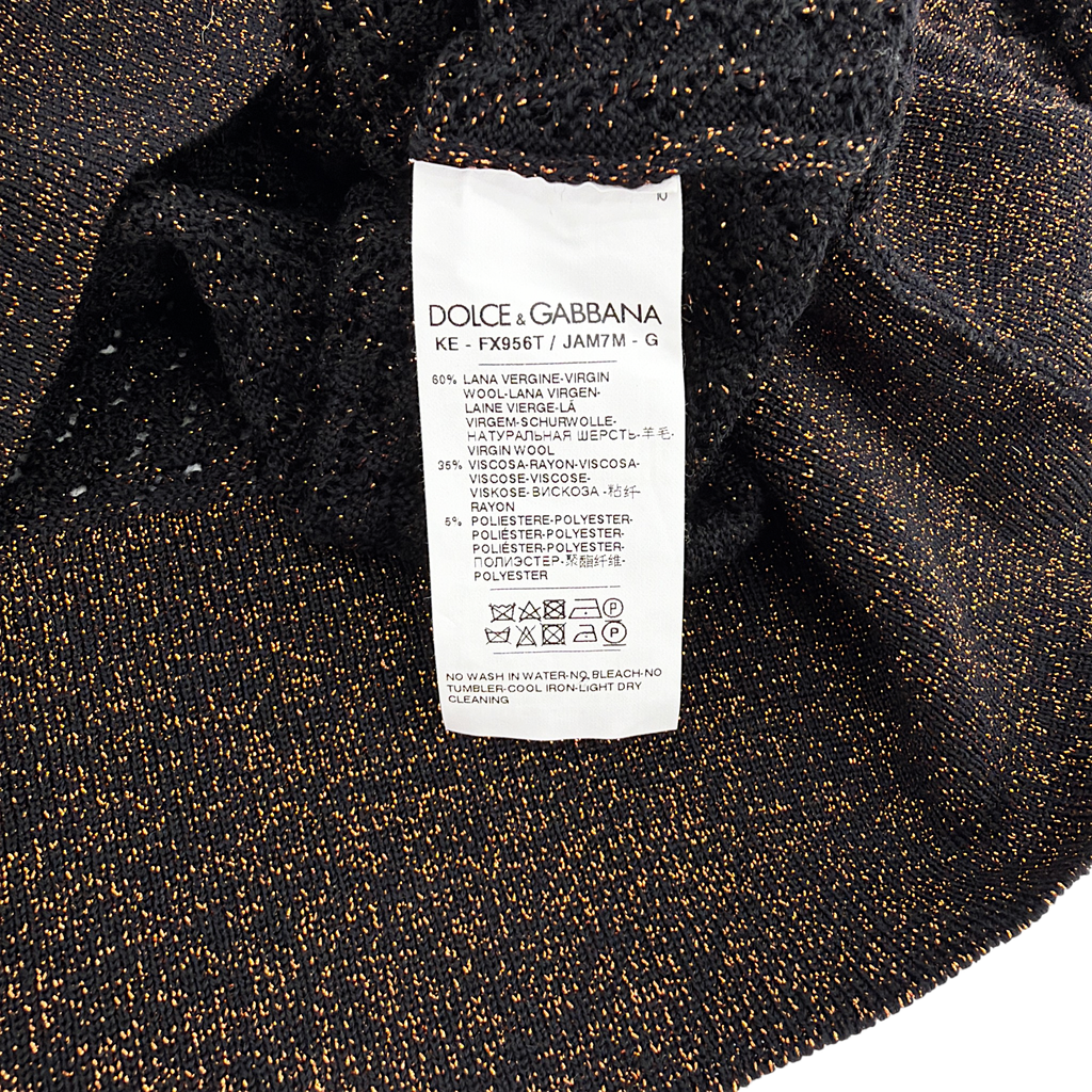 DOLCE & GABBANA Metallic Mock Neck Sweater Dolce & Gabbana