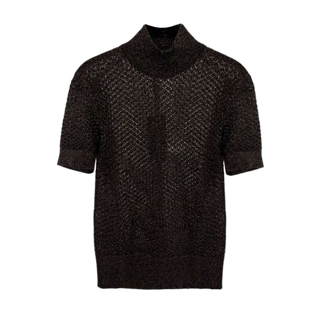 DOLCE & GABBANA Metallic Mock Neck Sweater Dolce & Gabbana