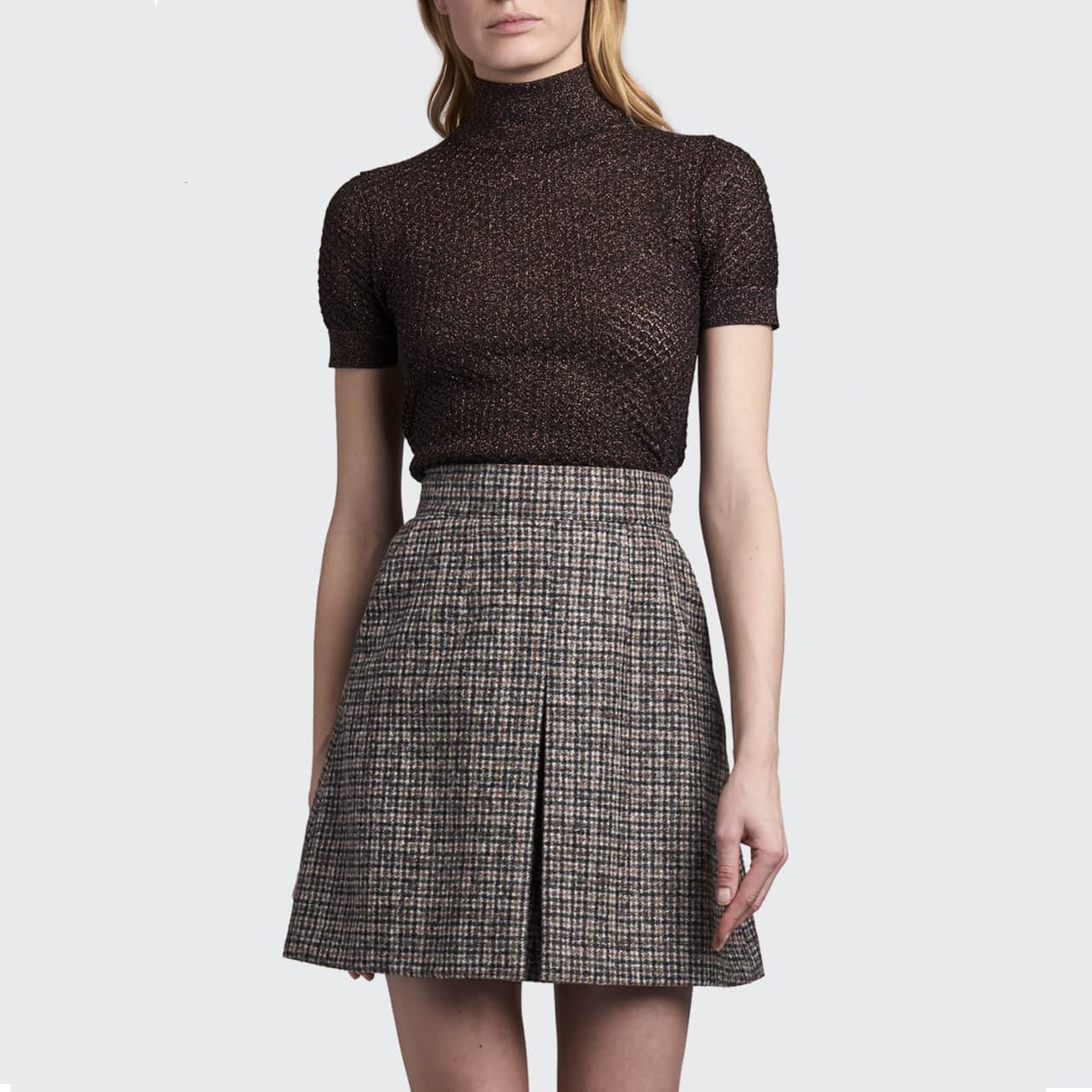 DOLCE & GABBANA Metallic Mock Neck Sweater Dolce & Gabbana