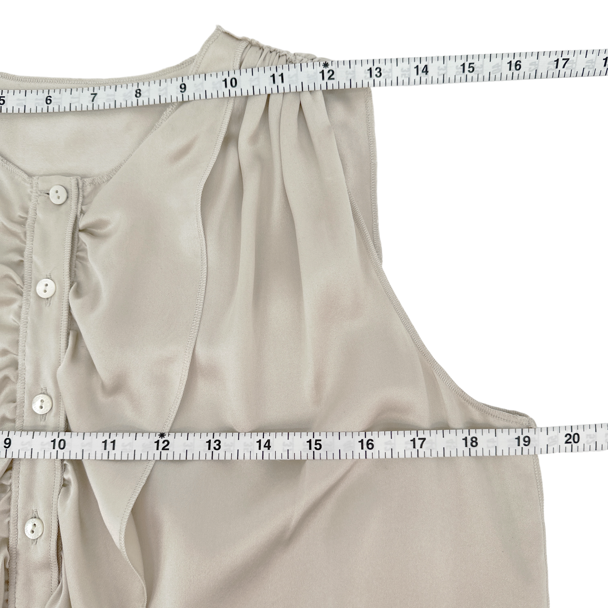 DOLCE & GABBANA Ruffle Sleeveless Silk Blouse IT42 Dolce & Gabbana