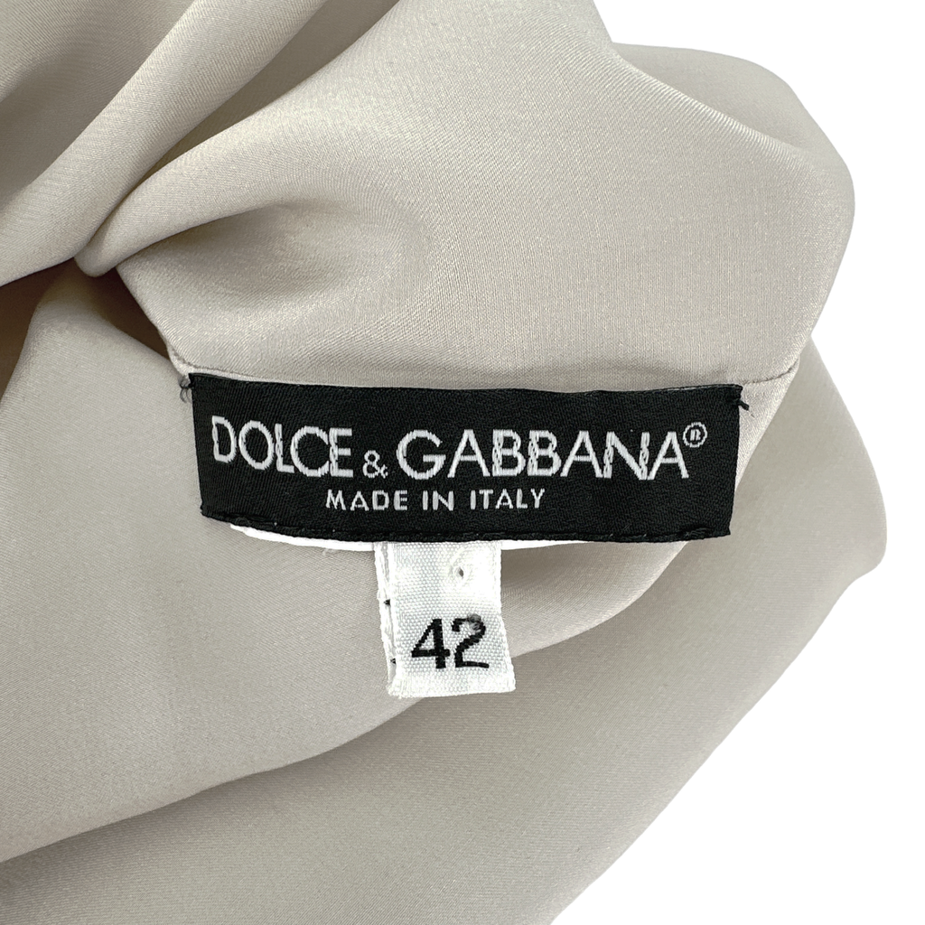 DOLCE & GABBANA Ruffle Sleeveless Silk Blouse IT42 Dolce & Gabbana