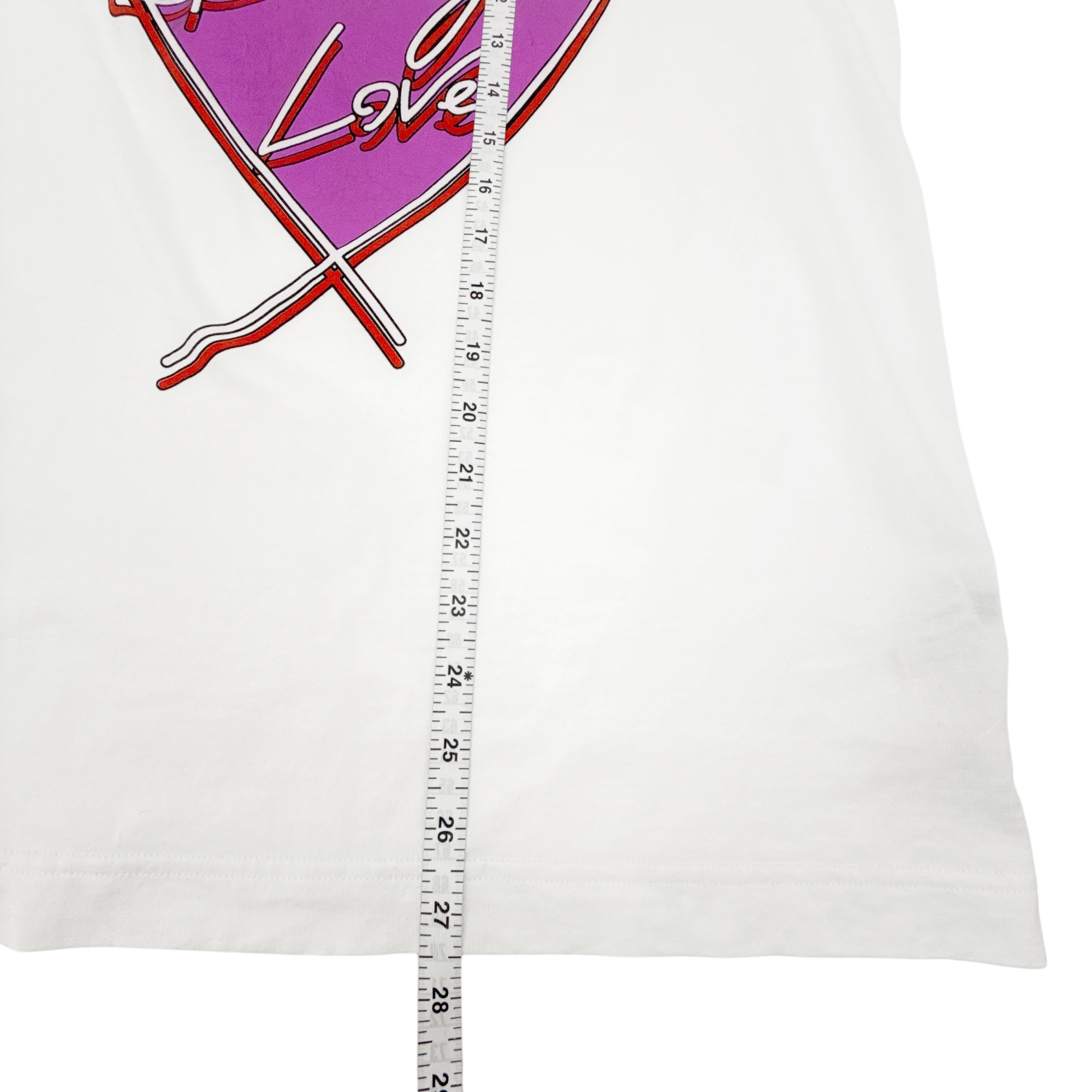 DOLCE & GABBANA White Metallic Heart T-shirt IT42 Dolce & Gabbana