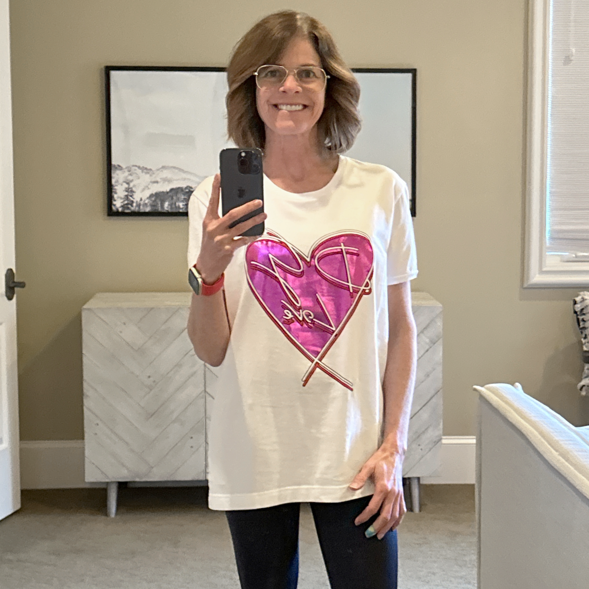 DOLCE & GABBANA White Metallic Heart T-shirt IT42 Dolce & Gabbana