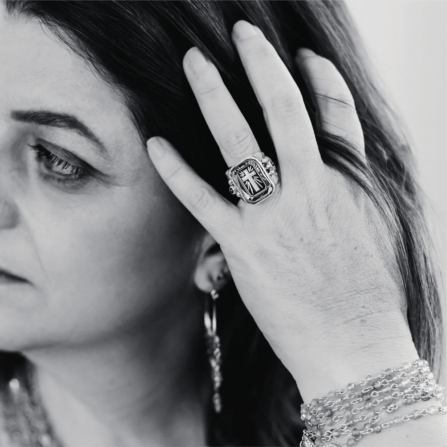 VIRGINS SAINTS & ANGELS VSA Miraculous Vibe Cross Ring 7