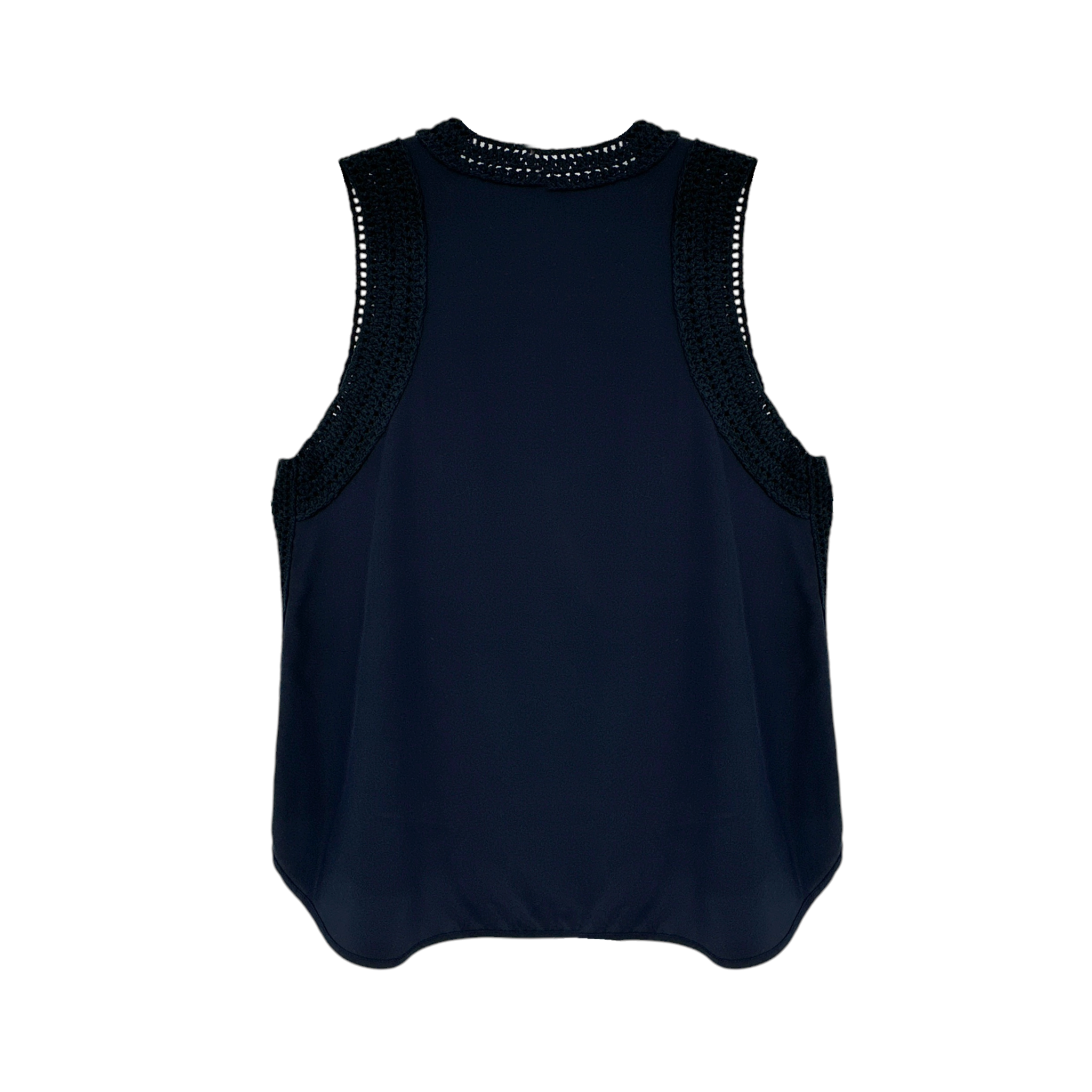 ELIZABETH and JAMES Vivi Crochet Trim Silk Top S Elizabeth and James