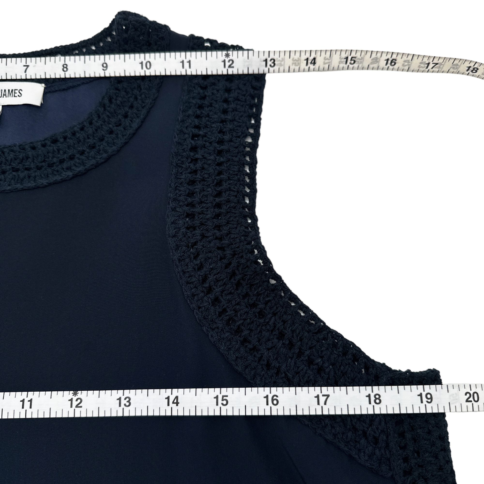 ELIZABETH and JAMES Vivi Crochet Trim Silk Top S Elizabeth and James