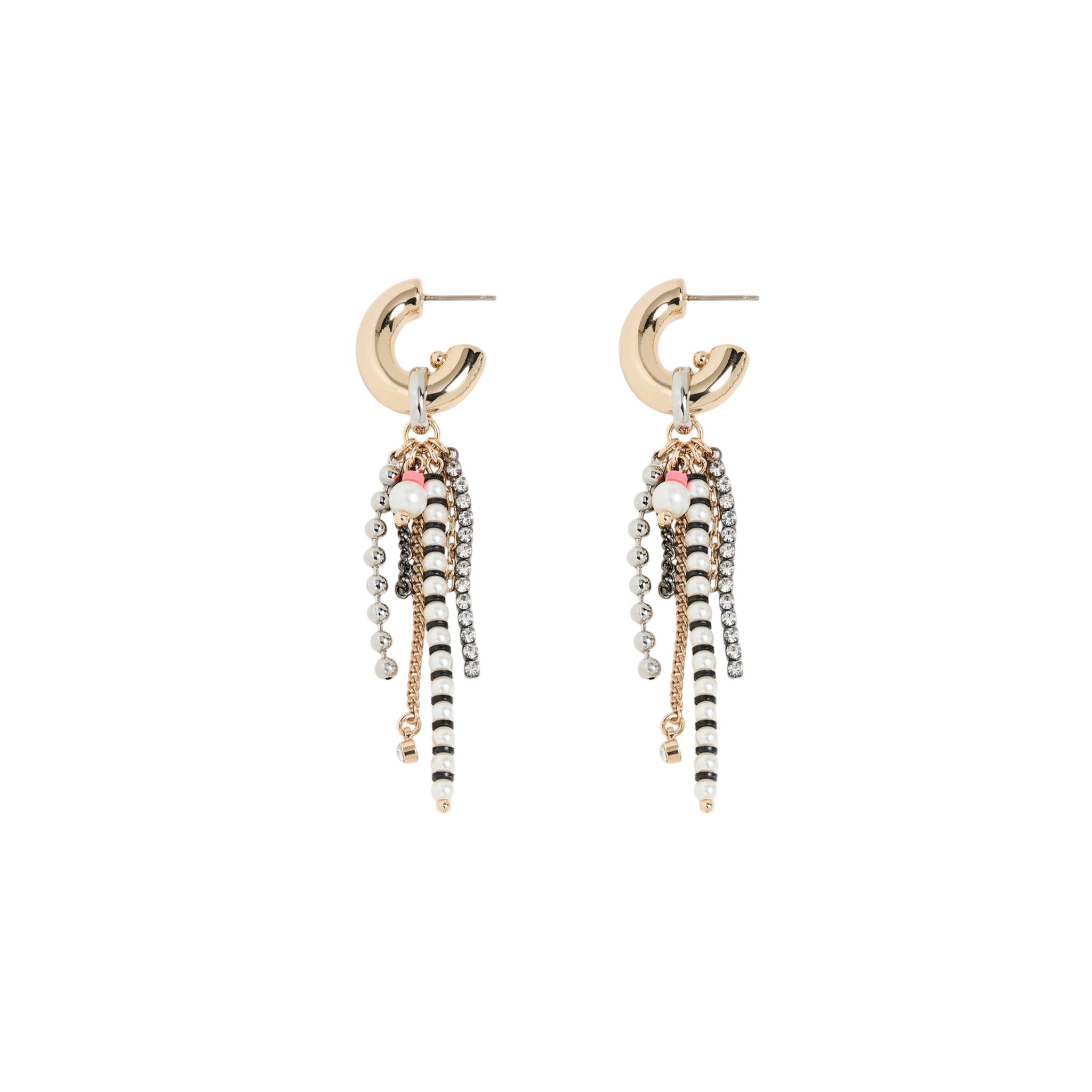 ELSIE FRIEDA Small Fringe Hoop Razzle Dazzle Earrings Elsie Frieda