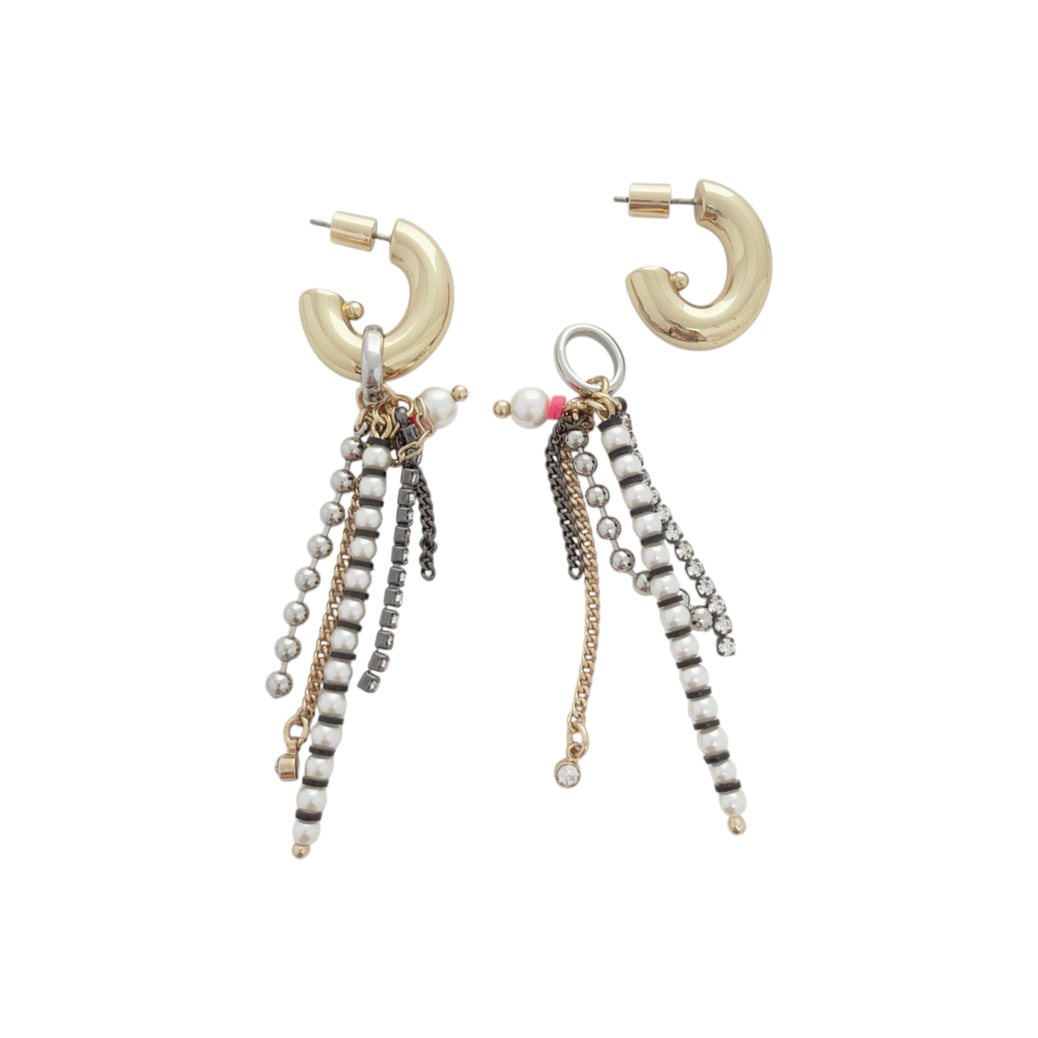 ELSIE FRIEDA Small Fringe Hoop Razzle Dazzle Earrings Elsie Frieda