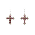 VIRGINS SAINTS & ANGELS VSA Addie Earrings Silver & Fuchsia Pink - flyKAMP