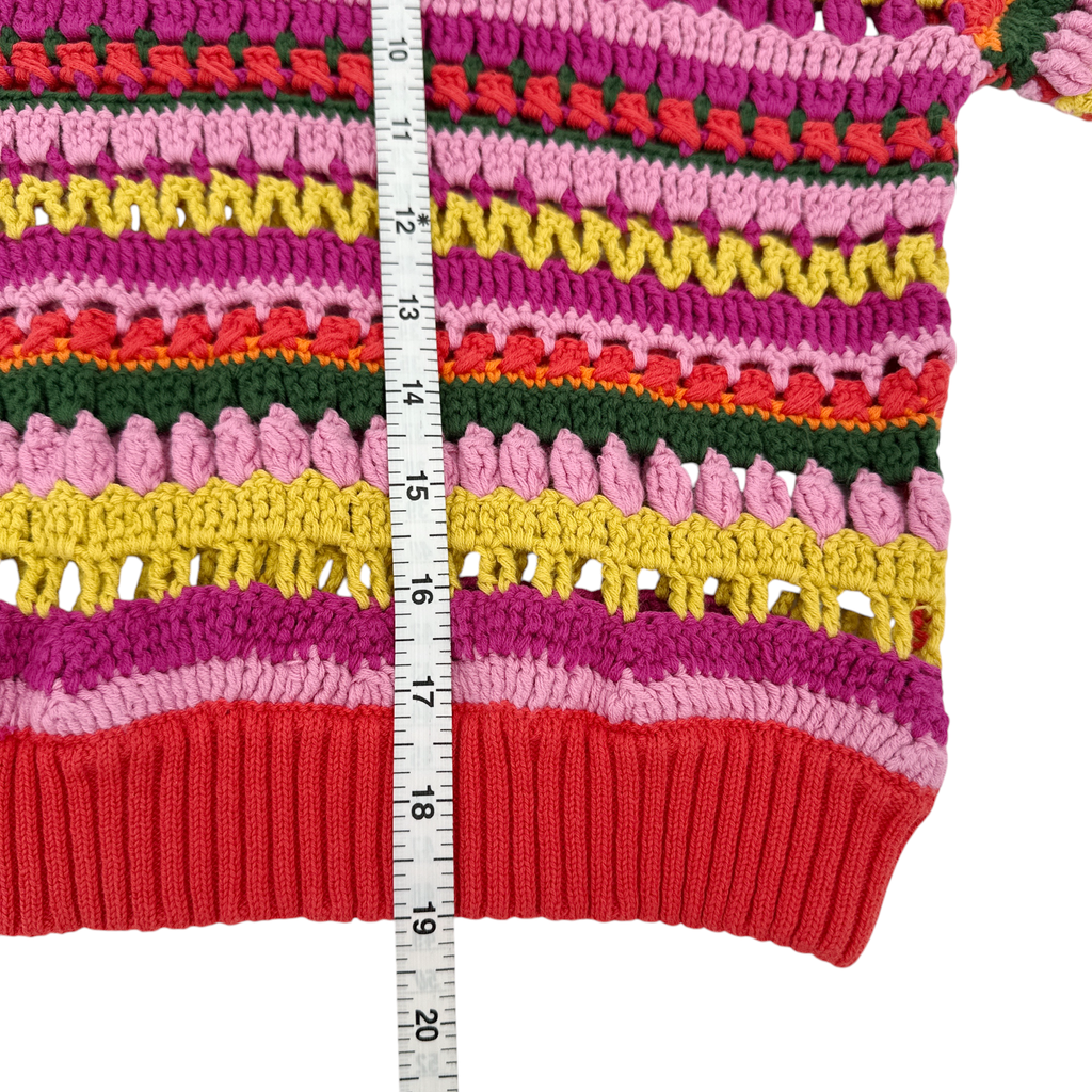 FARM RIO Fruit Dream Crochet Sweater XS FARM Rio