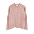 FAVORITE DAUGHTER The Oversized Cable Sweater in Whimsical Rose S Favorite Daughter