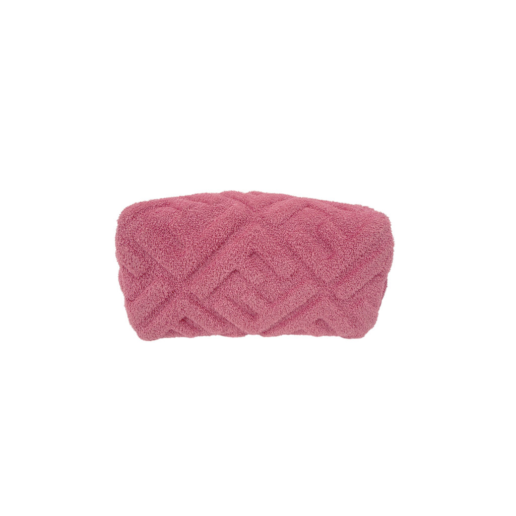 FENDI FF 1974 Cosmetic Pouch Zucca Embossed Terry Cloth Fendi