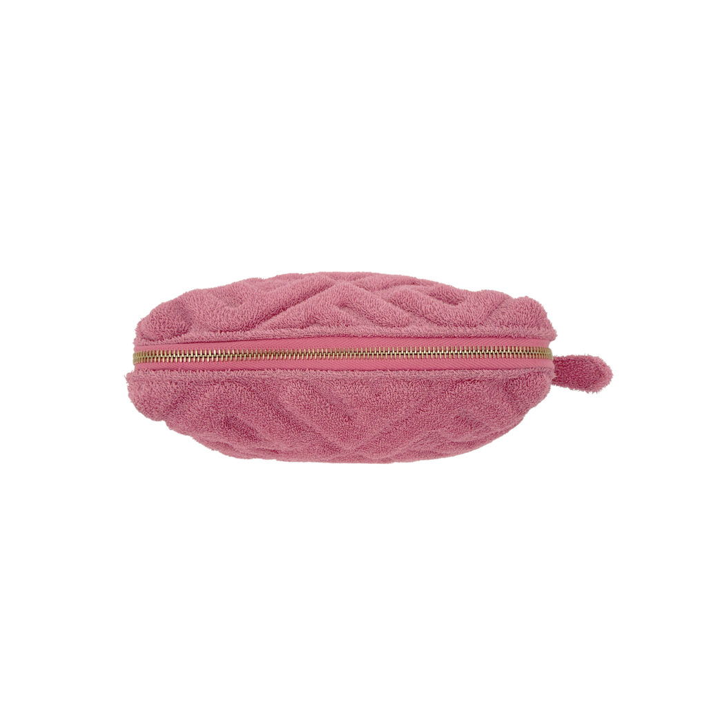FENDI FF 1974 Cosmetic Pouch Zucca Embossed Terry Cloth Fendi