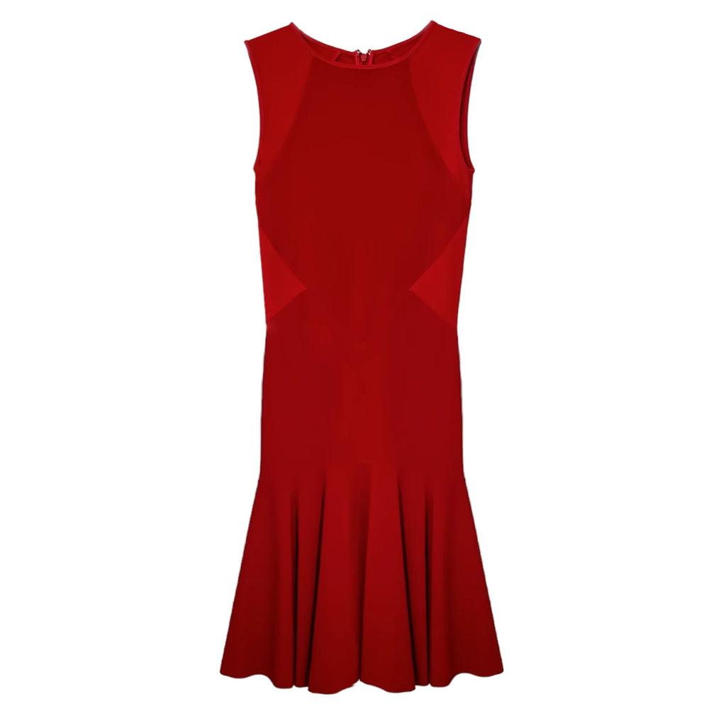 STELLA MCCARTNEY Paneled Sleeveless Dress in Red Size XS - flyKAMP