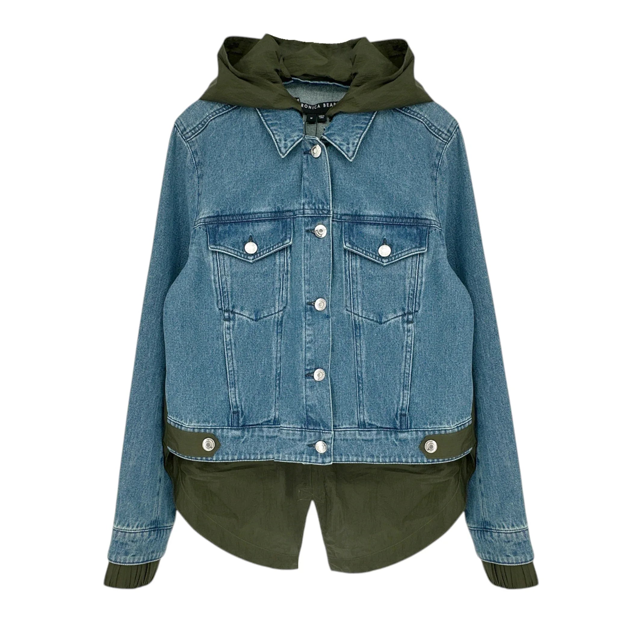 VERONICA BEARD Shani Waterfall Denim Twill Combo Jacket M - flyKAMP