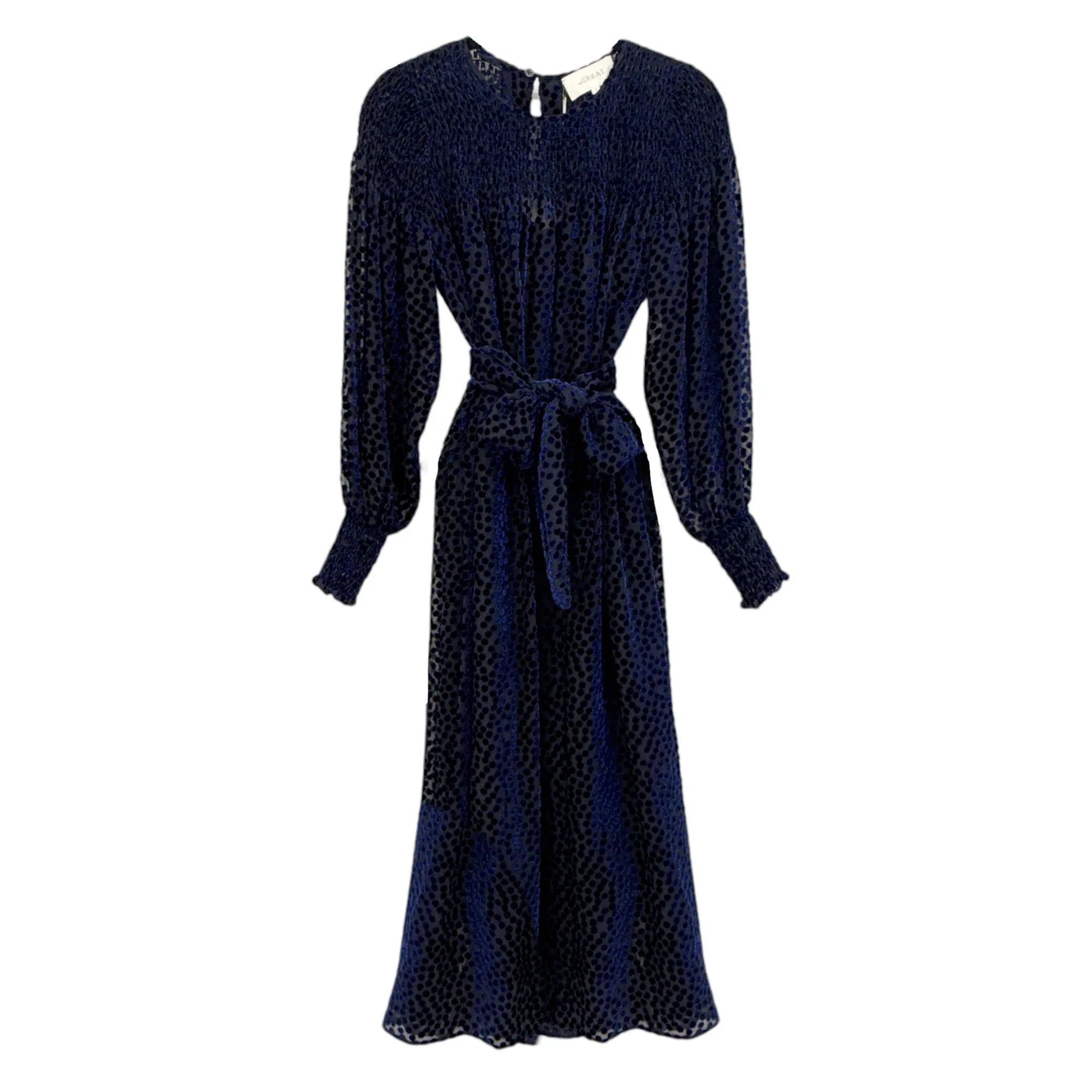 THE GREAT. Merry Dress in Navy 0|XS - flyKAMP