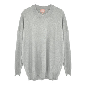 SHOW ME YOUR MUMU Classic Crewneck Sweater Silver Metallic XS