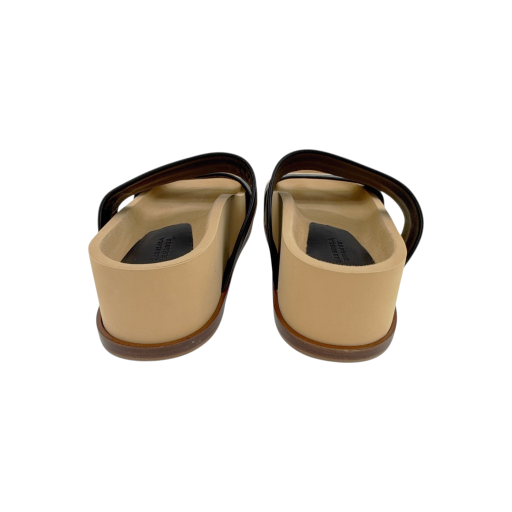 GABRIELA HEARST Striker Platform Sandal in Ivory, Gold & Black Leather 37 Gabriela Hearst