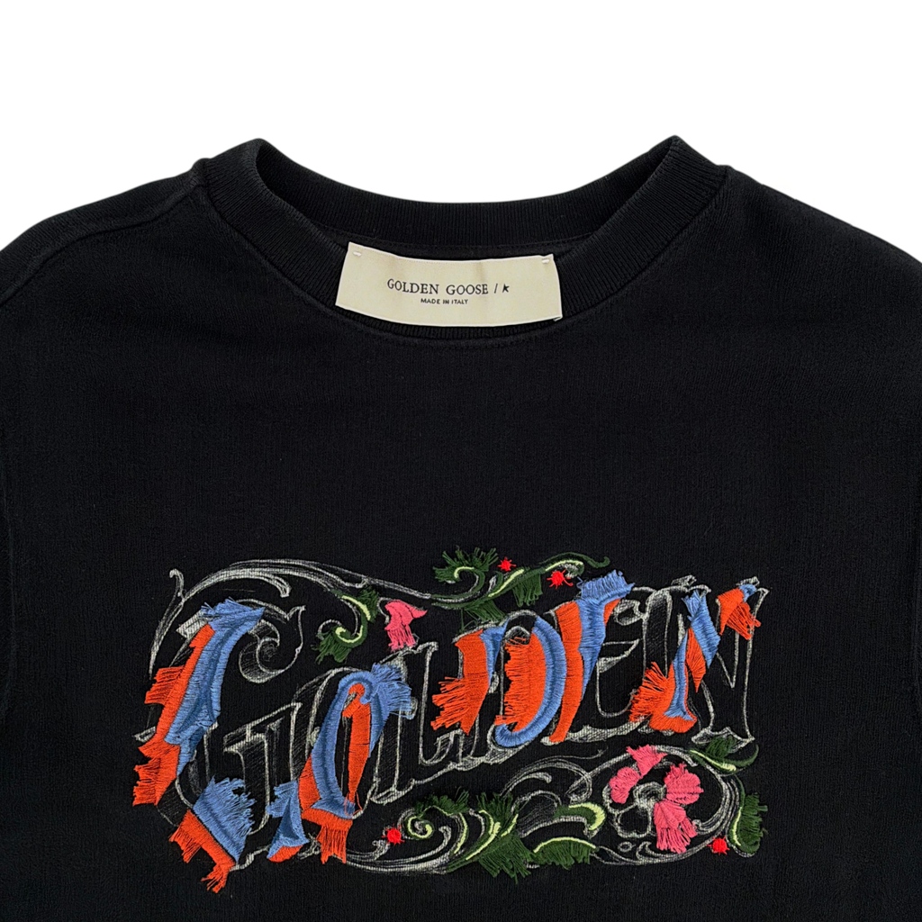 GOLDEN GOOSE Embroidered Logo Sweatshirt S Golden Goose
