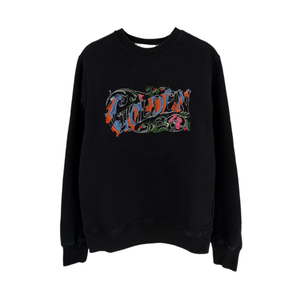 GOLDEN GOOSE Embroidered Logo Sweatshirt in Black S