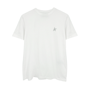 GOLDEN GOOSE Crewneck Glitter Star Tee in White S