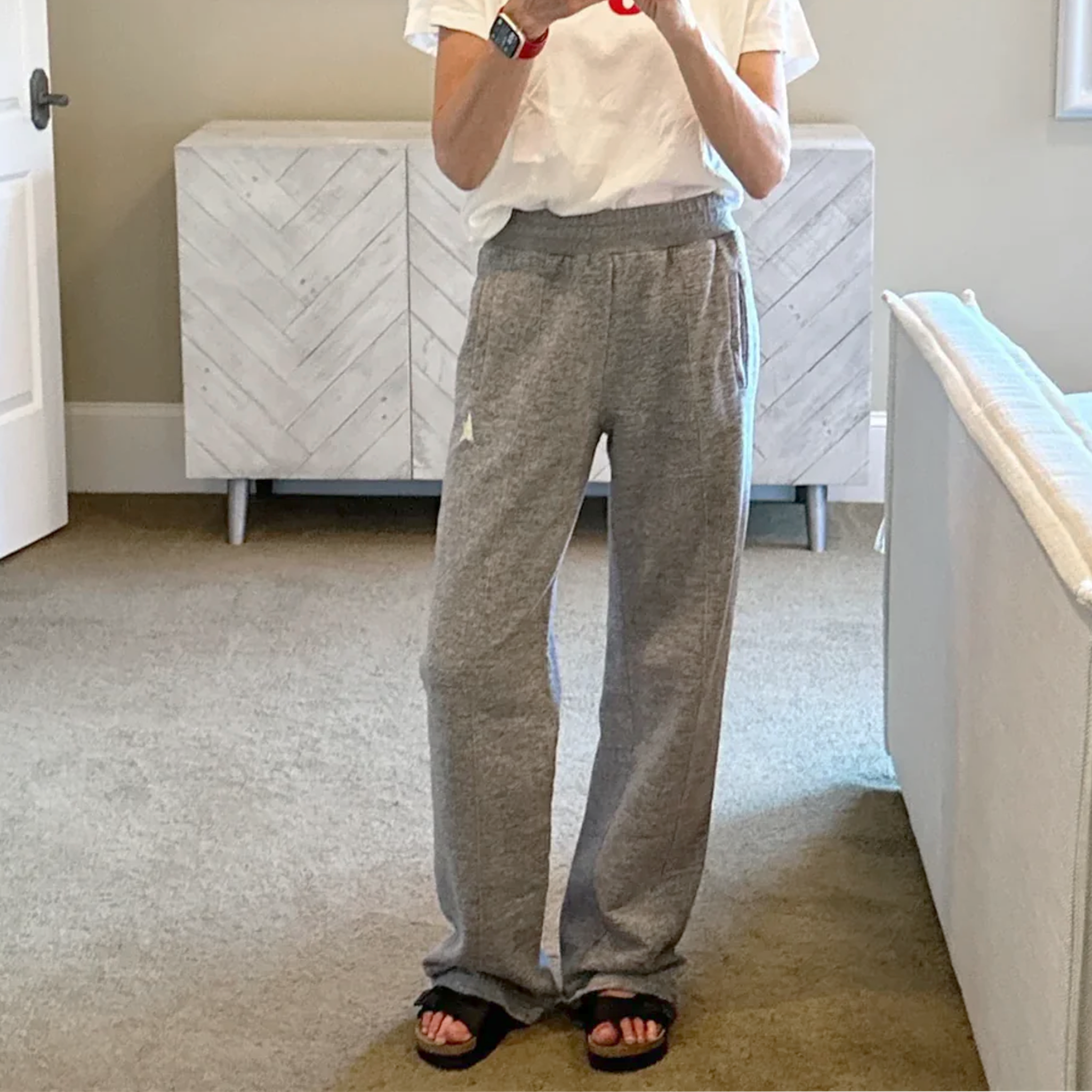 GOLDEN GOOSE Dorotea Star Logo Wide Leg Sweatpants XS Golden Goose