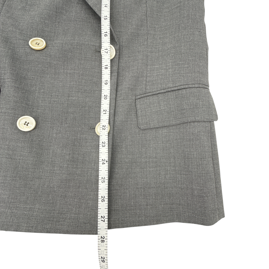 GOLDEN GOOSE Misam Double Breasted Blazer Jacket in Grey XS Golden Goose