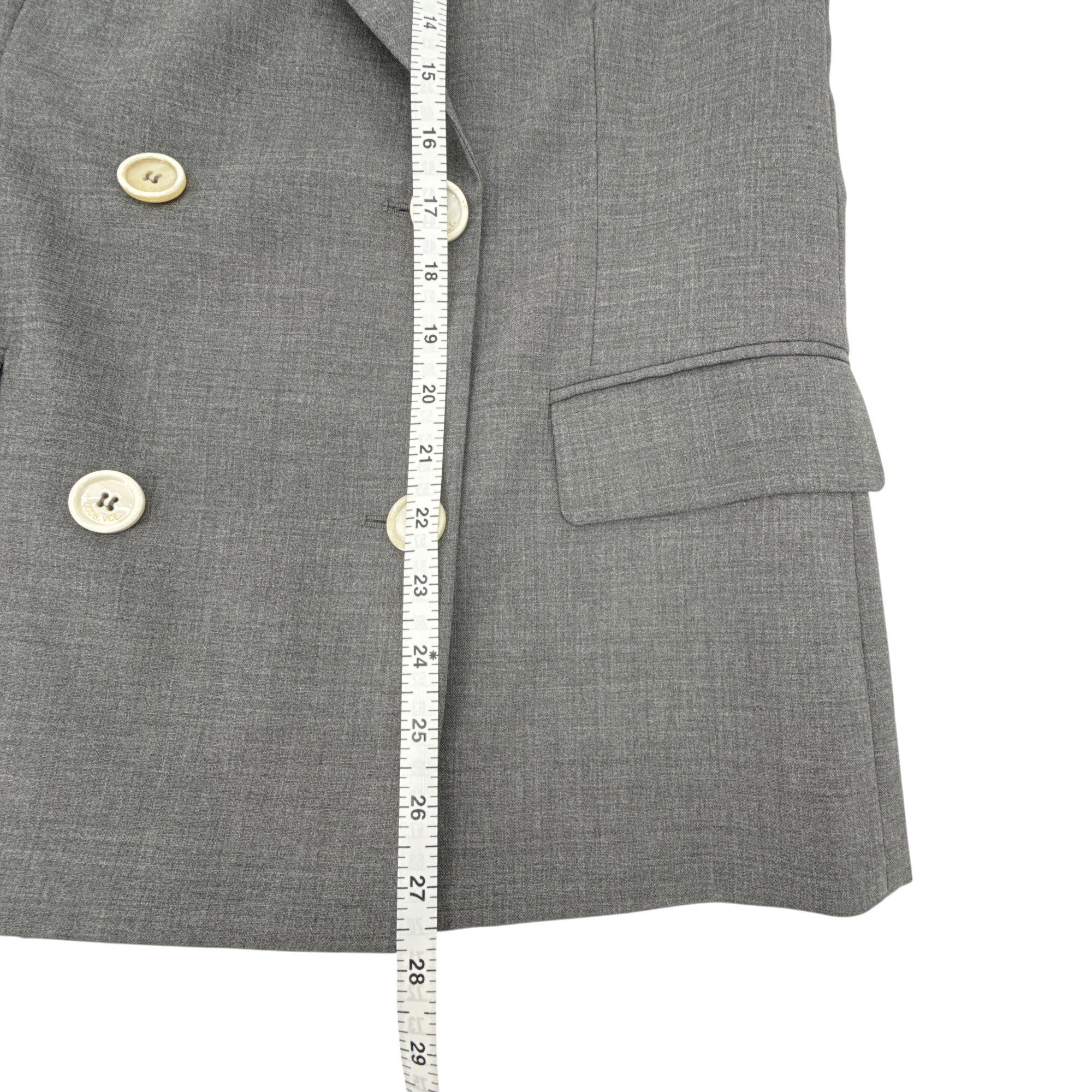 GOLDEN GOOSE Misam Double Breasted Blazer Jacket in Grey XS Golden Goose