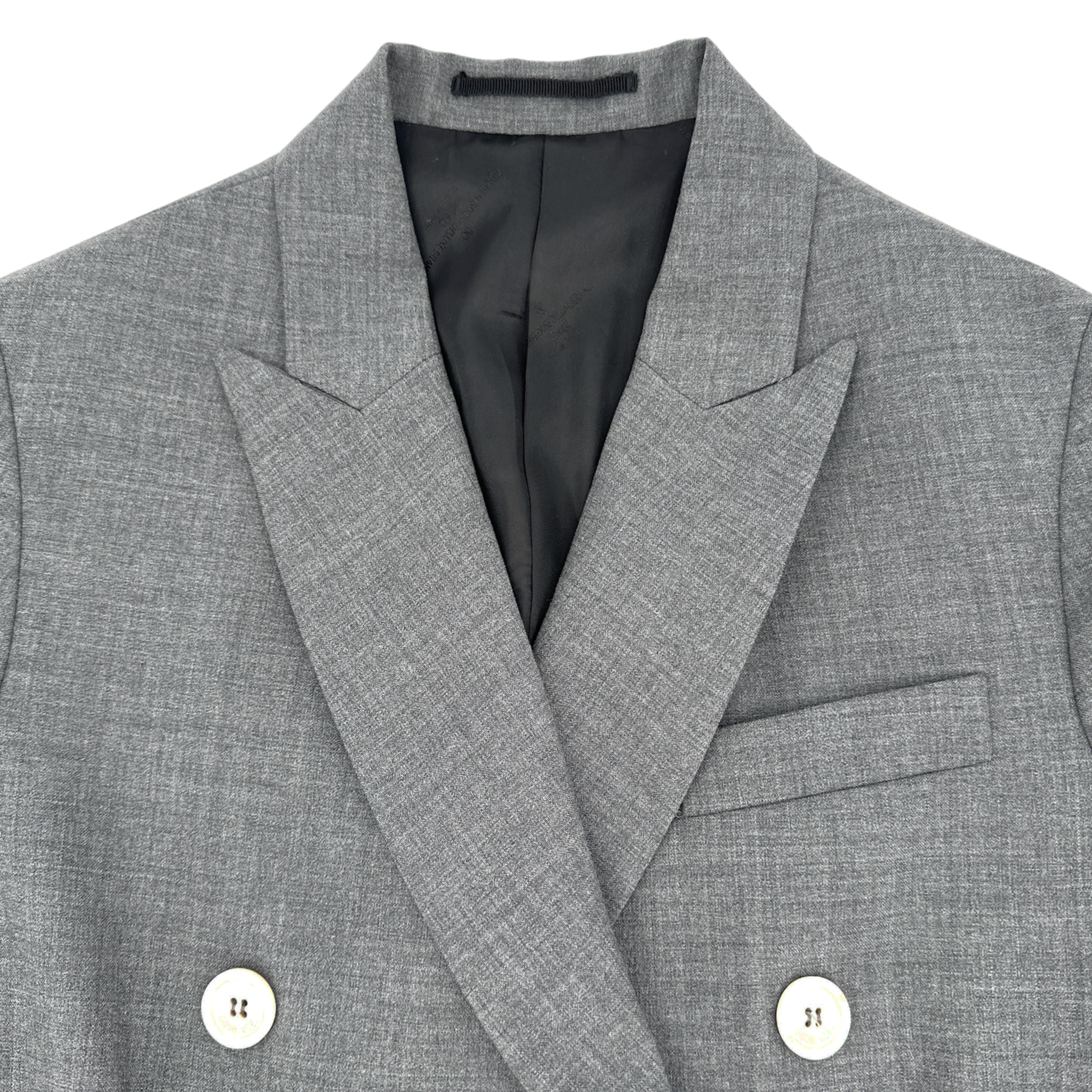 GOLDEN GOOSE Misam Double Breasted Blazer Jacket in Grey XS Golden Goose