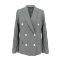 GOLDEN GOOSE Misam Double Breasted Blazer Jacket in Grey XS Golden Goose