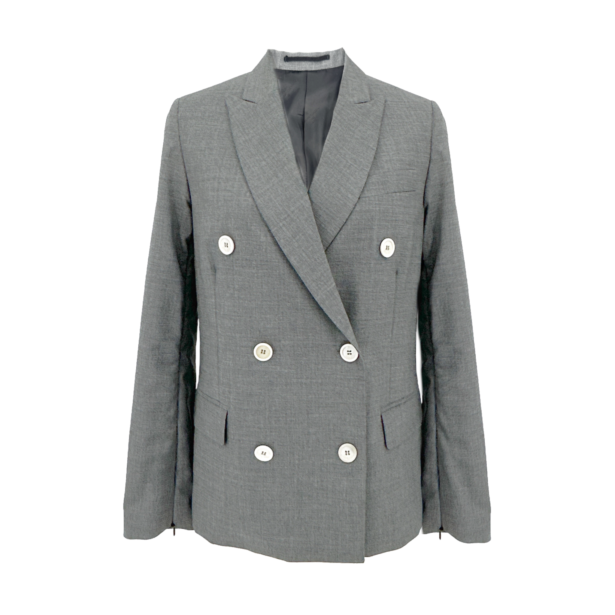 GOLDEN GOOSE Misam Double Breasted Blazer Jacket in Grey XS Golden Goose
