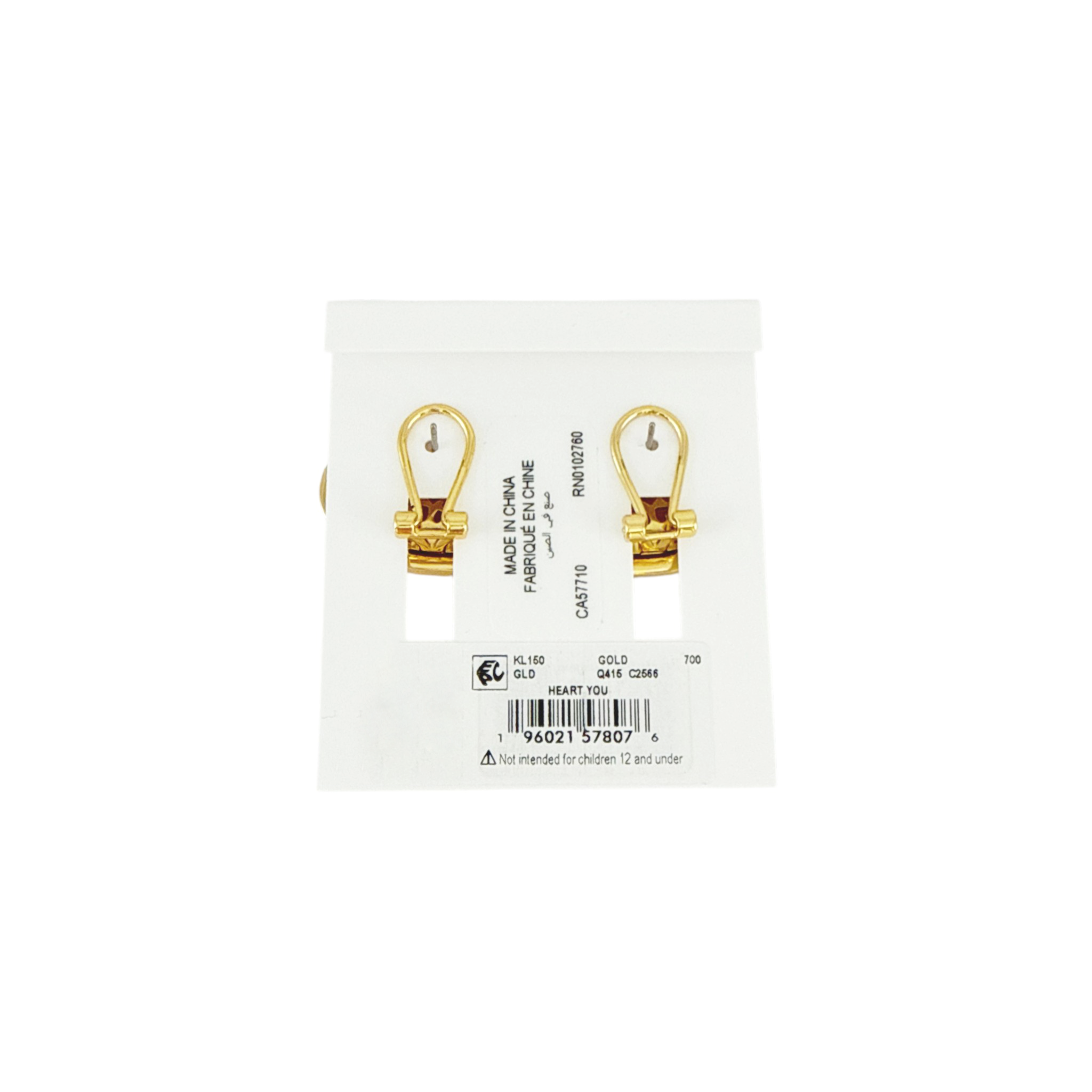 KATE SPADE New York Heart You Statement Studs in Gold Kate Spade New York