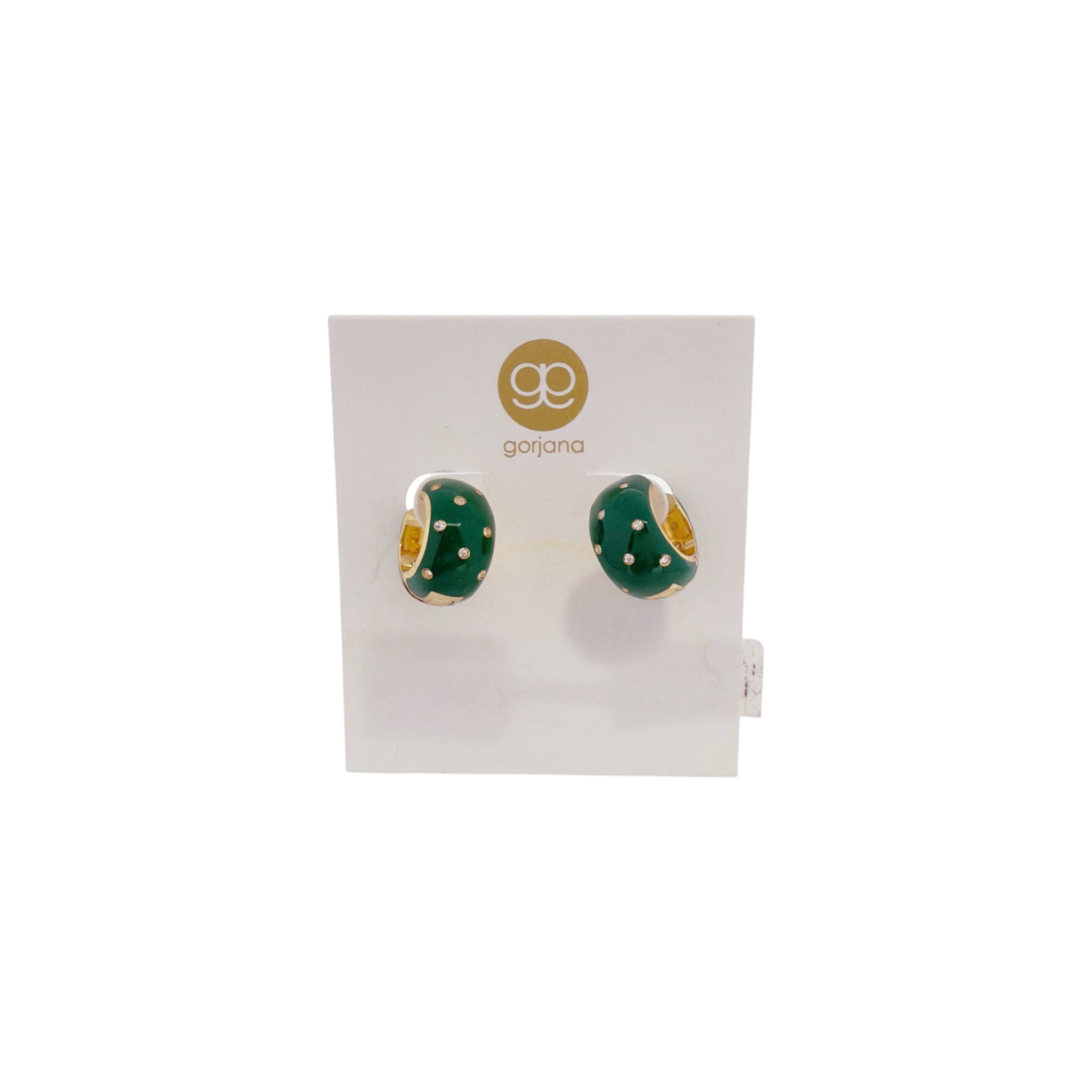 GORJANA Banks Shimmer Huggie Earrings in Emerald Gorjana