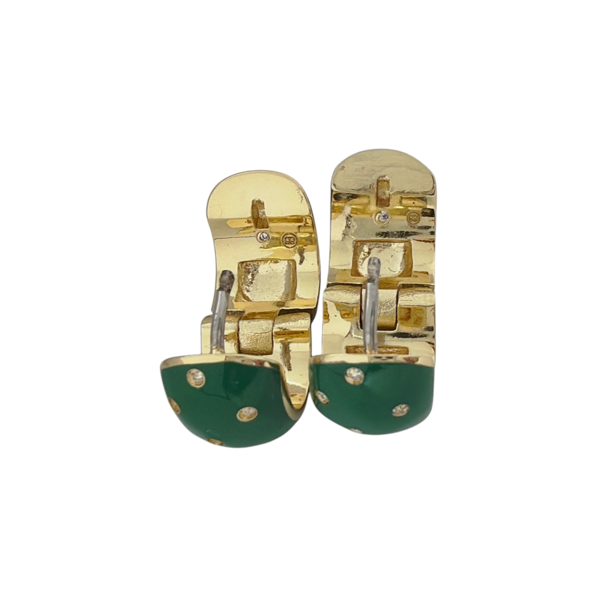 GORJANA Banks Shimmer Huggie Earrings in Emerald Gorjana