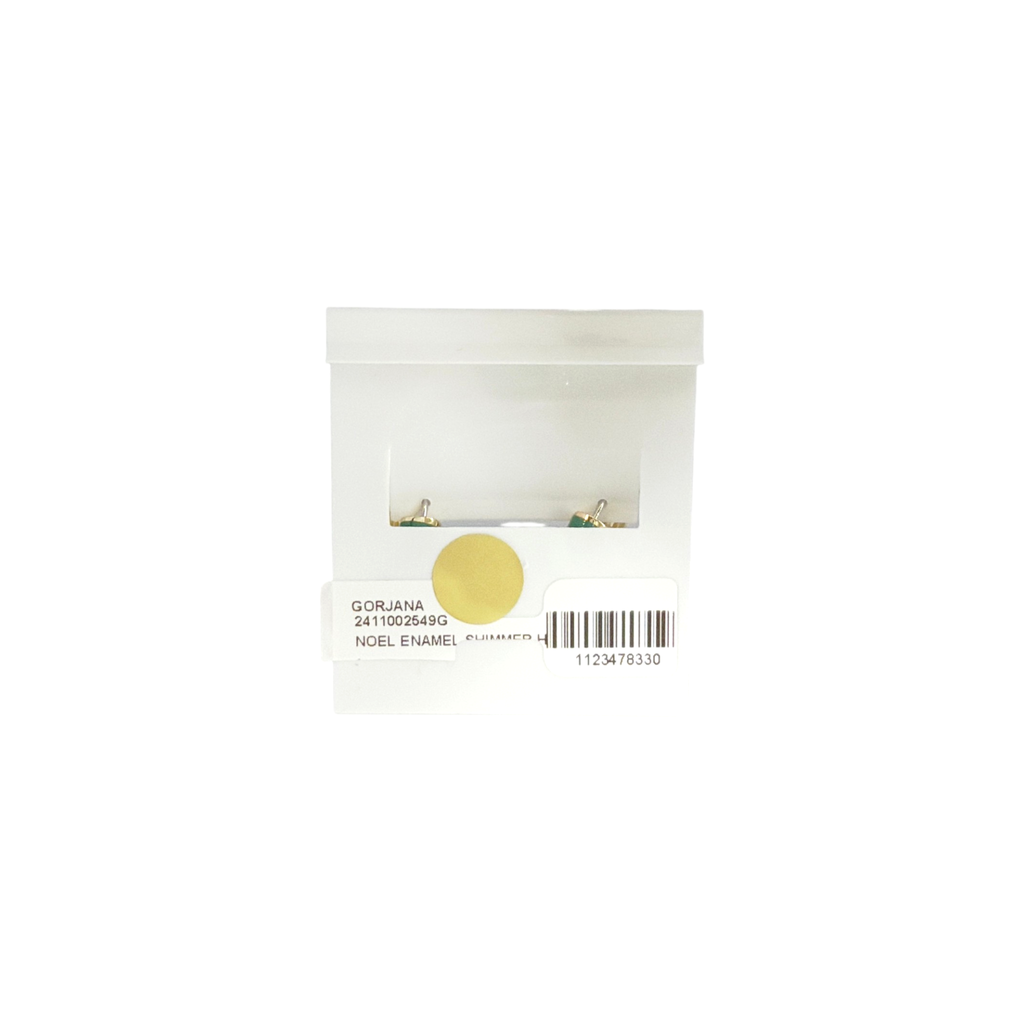 GORJANA Noel Shimmer Hoops in Gold & Green Gorjana