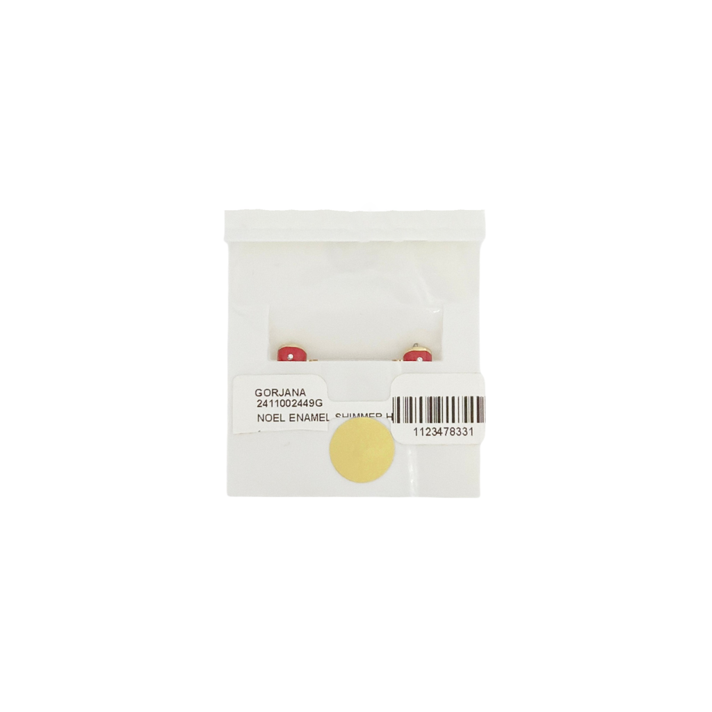 GORJANA Noel Shimmer Hoops in Gold & Red Gorjana