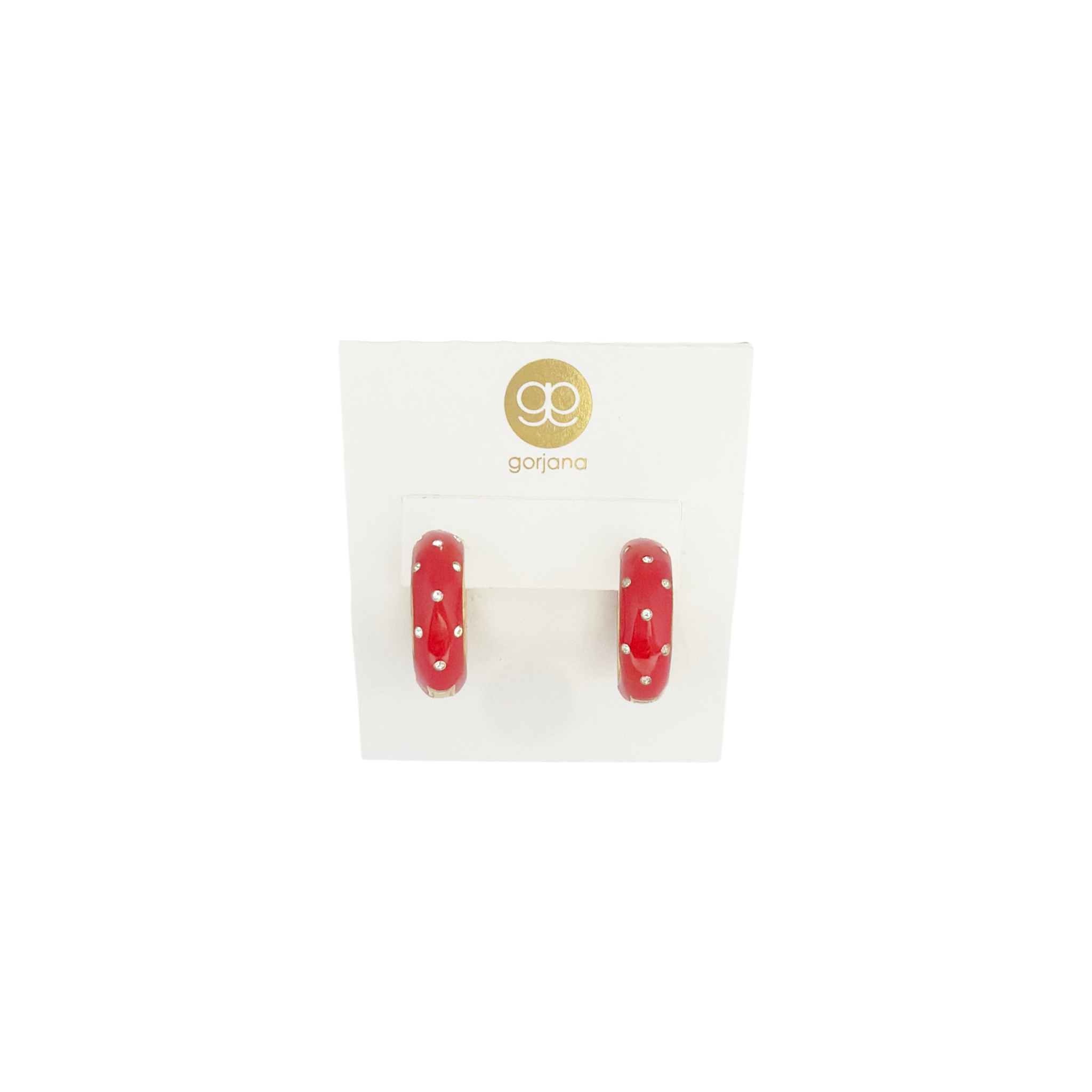 GORJANA Noel Shimmer Hoops in Gold & Red Gorjana