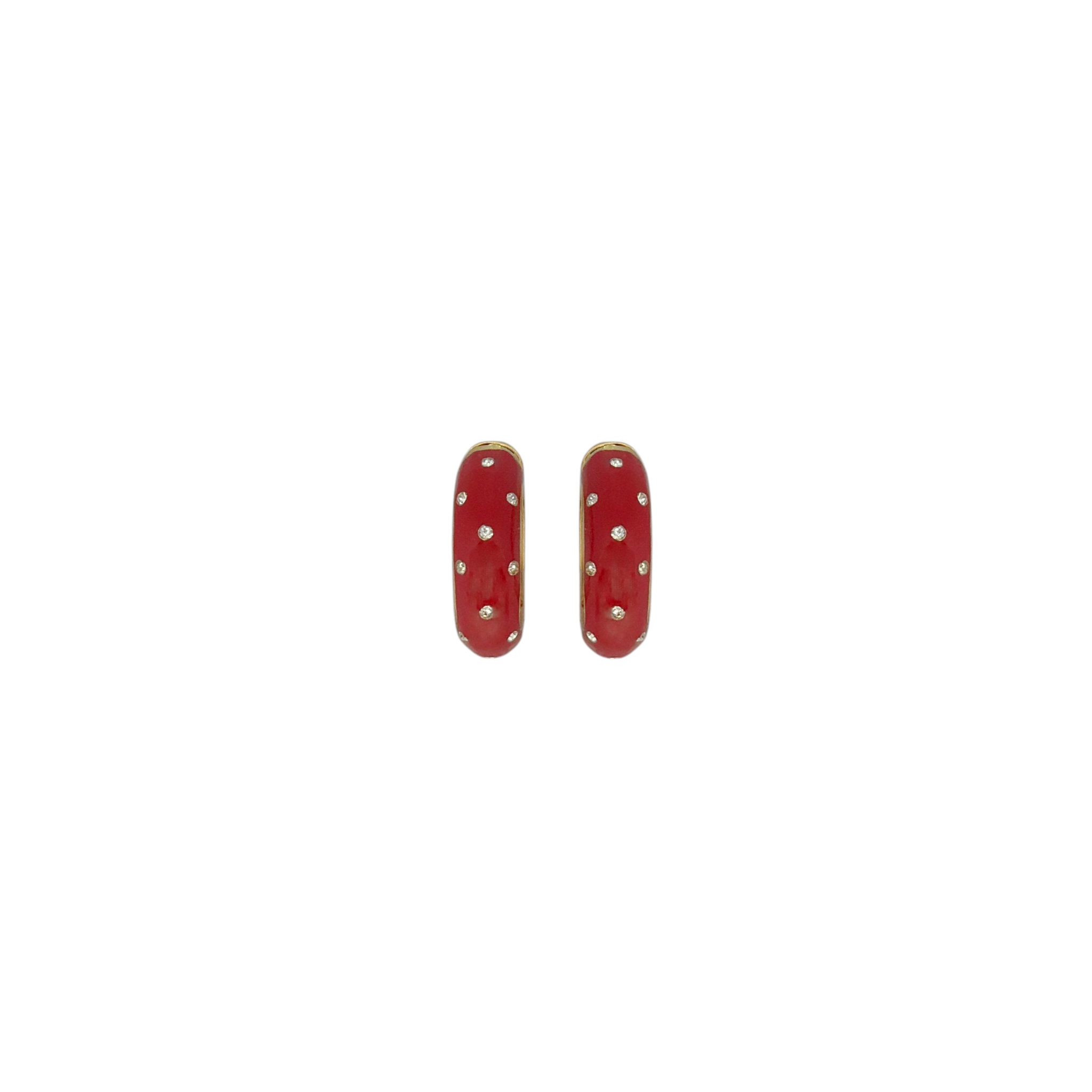 GORJANA Noel Shimmer Hoops in Gold & Red Gorjana