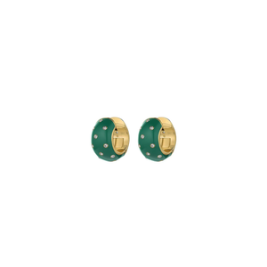 GORJANA Banks Shimmer Huggie Earrings in Emerald