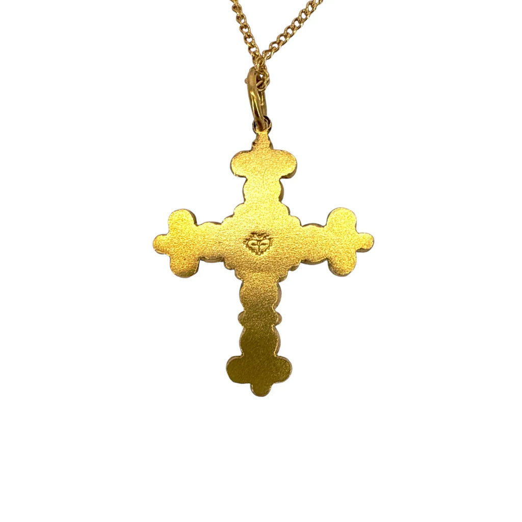 VIRGINS SAINTS & ANGELS VSA Addie Charm Necklace Gold & Pink - flyKAMP