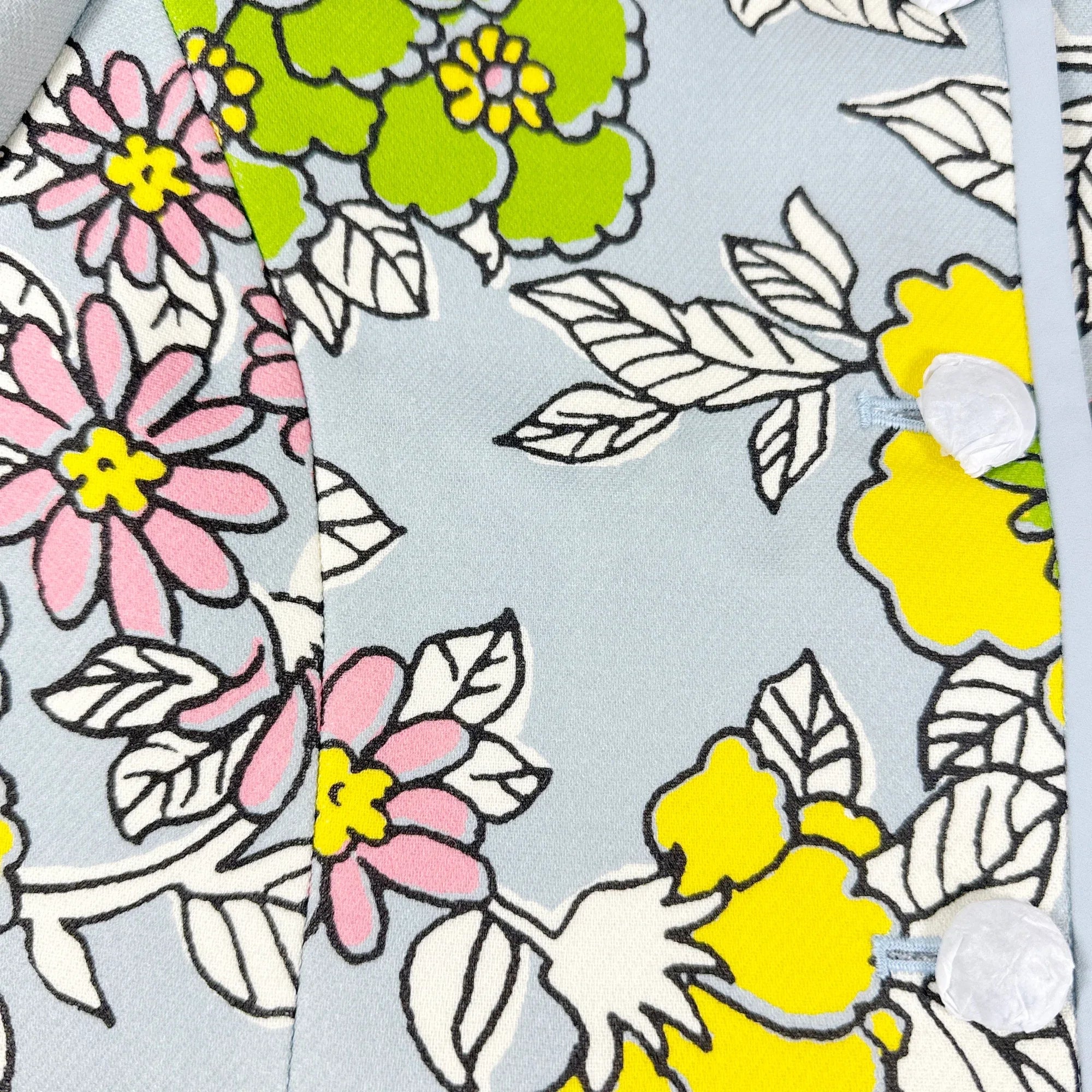 TORY BURCH Wallpaper Floral Twill Crepe Jacket in Blue Wallpaper Floral 2 - flyKAMP